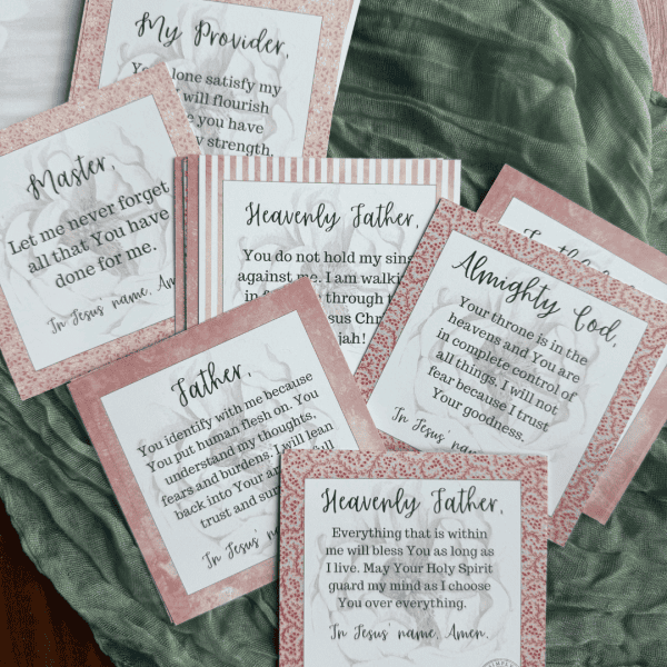 Praying Scripture Prayer cards