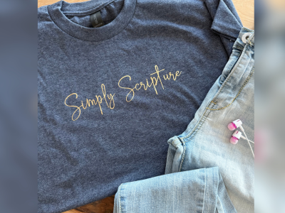Simply Scripture Christian graphic tee for women